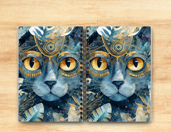 Art Deco Cat Journal – 6x9 Lined Notebook or To Do List