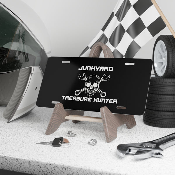 Junkyard treasure hunter custom front license plate