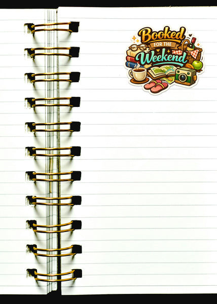 Booked for the Weekend Sticker Book Lover Reading Humor Cozy Reader Aesthetic
