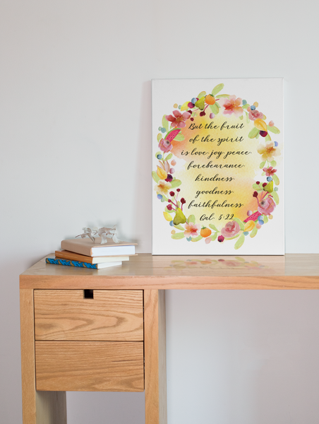 Fruit of the Spirit Bible Verse Art Canvas Print 4 Sizes