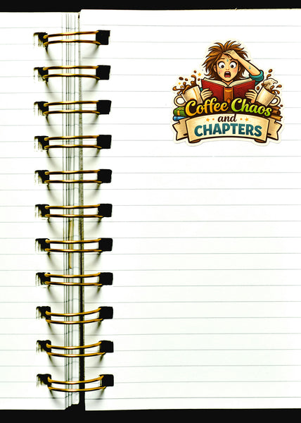 Coffee Chaos and Chapters Sticker Book Lover Reader Humor Caffeine Bookworm Read