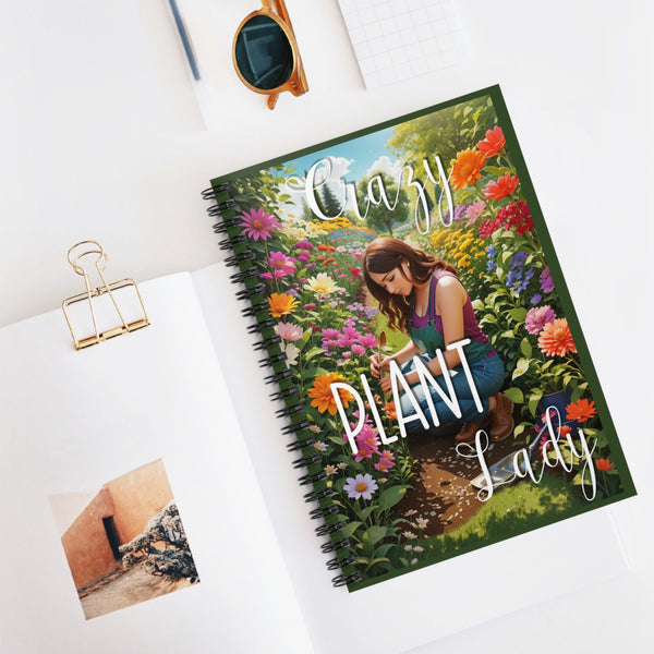Crazy Plant Lady Notebooks and Journals lying flat on a desk 