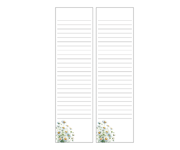 Daisy Flower Notepad Set of 2 | Handmade Floral Stationery