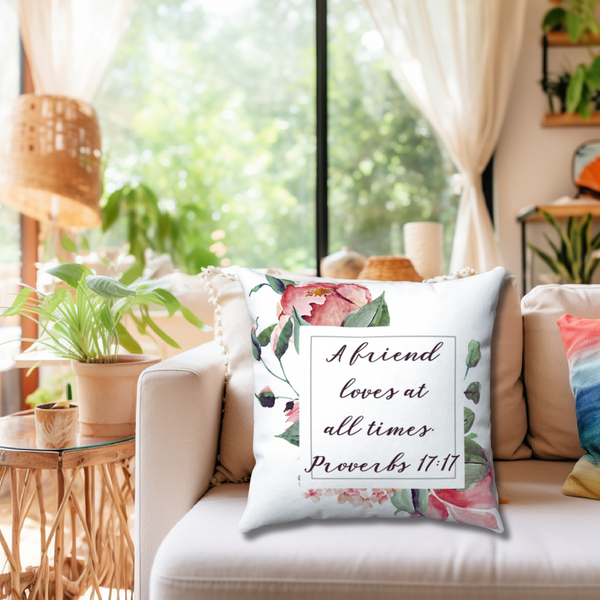 Friendship Bible Verse Decorative Throw Pillows 4 sizes Polyeste