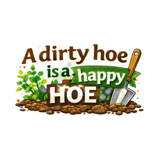 A Dirty Hoe Is a Happy Hoe Sticker Gardening Humor Plant Lover Garden Tool Pun