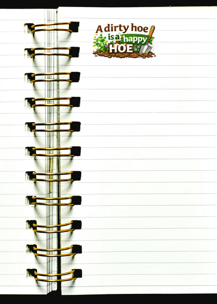 A Dirty Hoe Is a Happy Hoe Sticker Gardening Humor Plant Lover Garden Tool Pun