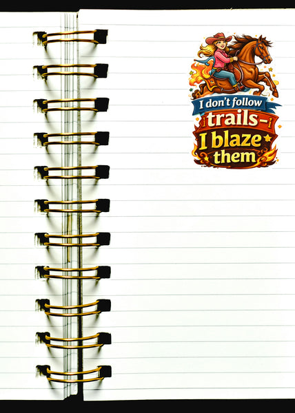 I Don’t Follow Trails I Blaze Them Sticker Cowgirl Western Horse Riding