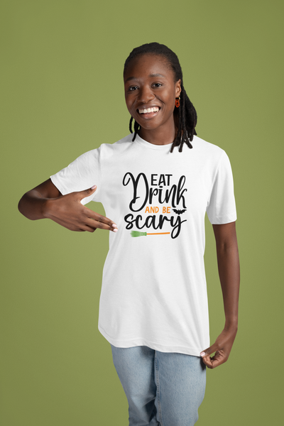 Eat Drink be Scary Halloween T-shirts Adults