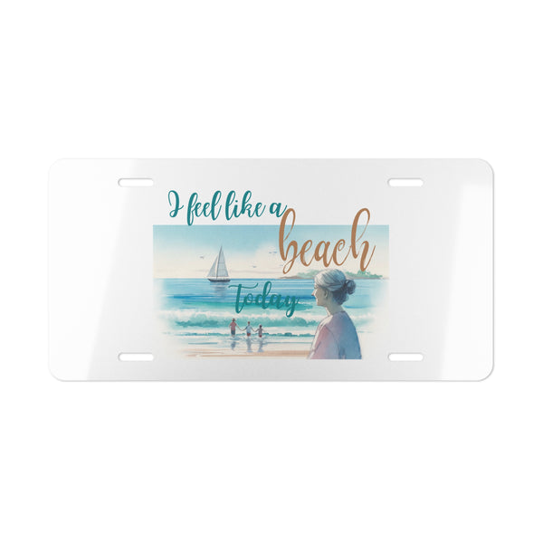 I feel like a beach custom front license plate