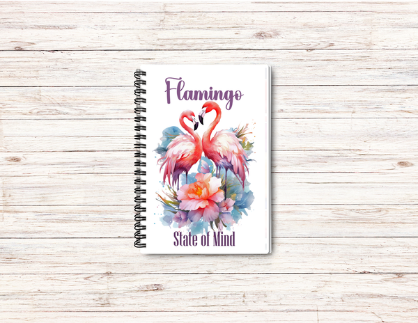 Flamingo State of Mind Journal – 6x9 Lined Notebook or To Do List