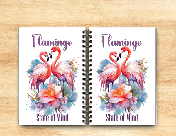Flamingo State of Mind Journal – 6x9 Lined Notebook or To Do List