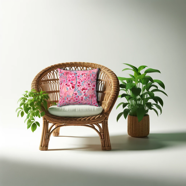 Cherry Blossom Home Decor Decorative Throw Pillows  4 Sizes Polyester