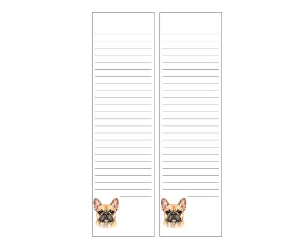French Bulldog Notepad Set of 2 | Handmade Frenchie Stationery