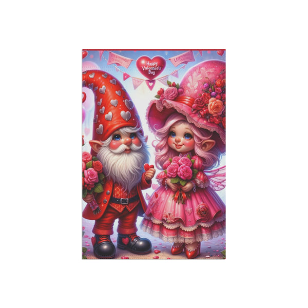 Gifts for Gardeners Valentine's Day Gnome Garden Flag & House Banner