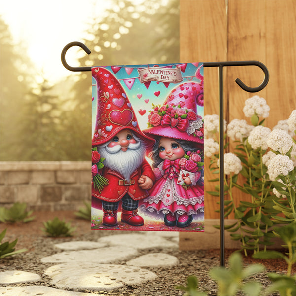 Gifts for Gardeners: Valentine's Day Gnome Garden  Flag & House Banner