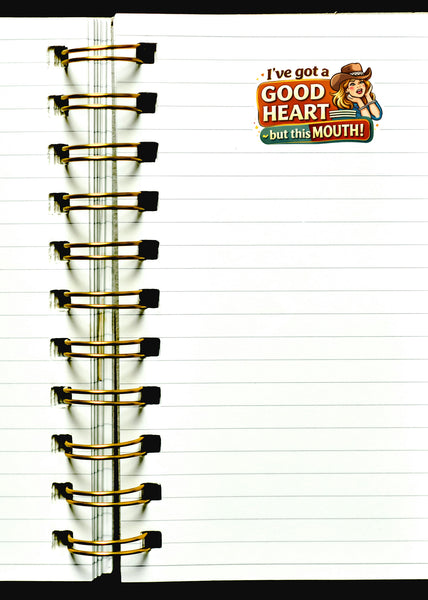 Good Heart But This Mouth Sticker Cowgirl Attitude Western Humor Country Girl