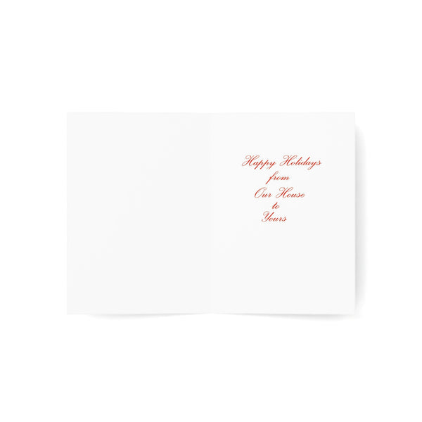 Handmade Christmas cards with red bows