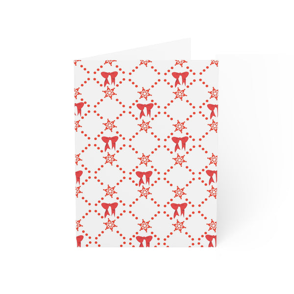 handmade Christmas cards with red bows
