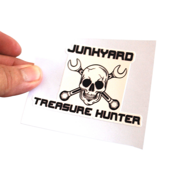 Junkyard treasure hunter handmade stickers