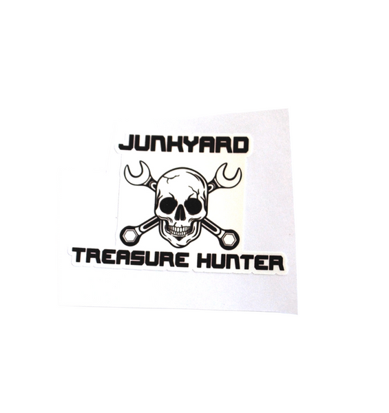 junkyard treasure hunter handmade stickers for gearheads