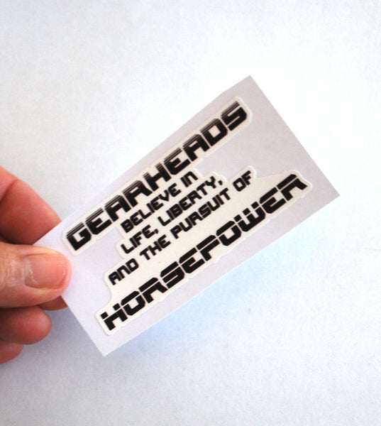 Pursuit of horsepower handmade stickers 