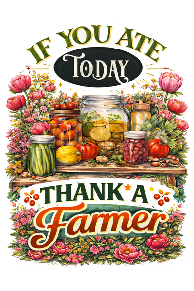 If You Ate Today Thank a Farmer Sticker Farm Life Country Journal Scrapbooking