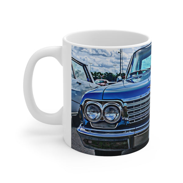 Gifts for Gearheads, 1962 Chevrolet Impala, Ceramic Hot Rod Coffee Mug 11oz, Hot Rod Mug