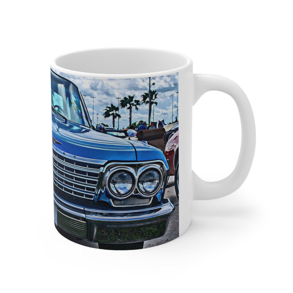 Gifts for Gearheads, 1962 Chevrolet Impala, Ceramic Hot Rod Coffee Mug 11oz, Hot Rod Mug
