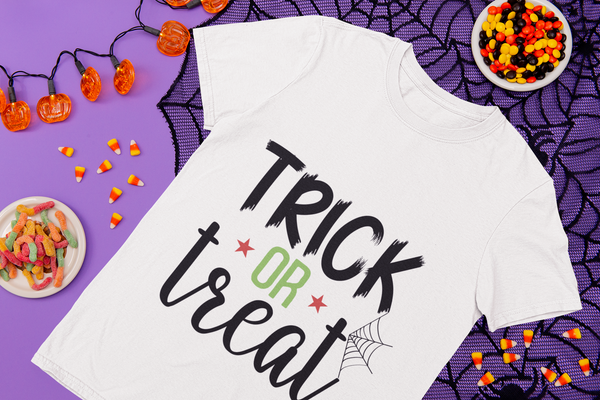 Trick or Treat Halloween Unisex Heavy Cotton Tee 3 colors