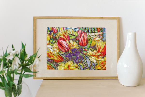 Tulip Fest Floral Poster Print Wall Art Washington State Home Decor