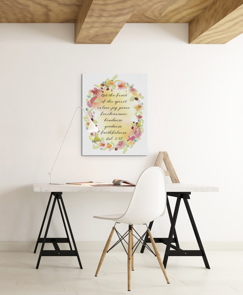 Fruit of the Spirit Bible Verse Art Canvas Print 4 Sizes