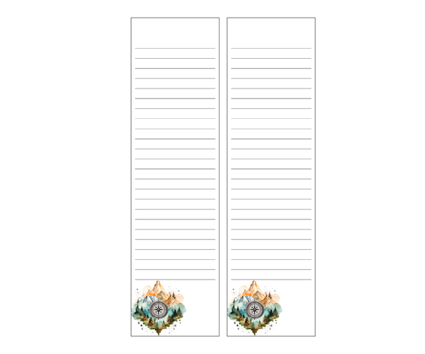 Mountain Compass Notepad Set of 2 | Handmade Adventure Stationery