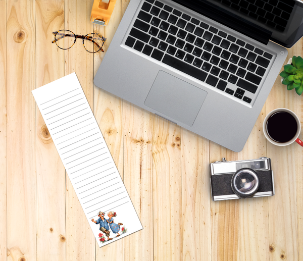 Funny Dancing Senior Couple Notepad Set of 2 | Handmade Stationery