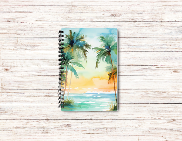Palm Tree Coastal Journal – 6x9 Lined Notebook or To Do List