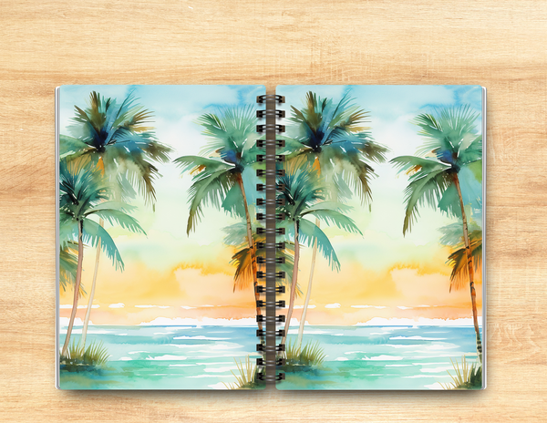 Palm Tree Coastal Journal – 6x9 Lined Notebook or To Do List