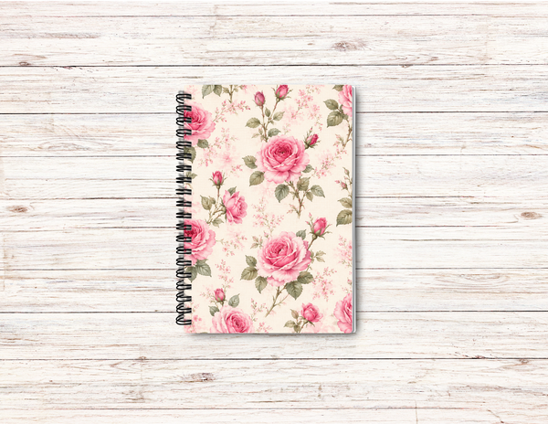 Pink Roses Journal – 6x9 Lined Notebook or To Do List