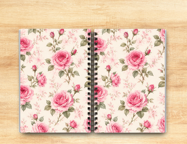 Pink Roses Journal – 6x9 Lined Notebook or To Do List