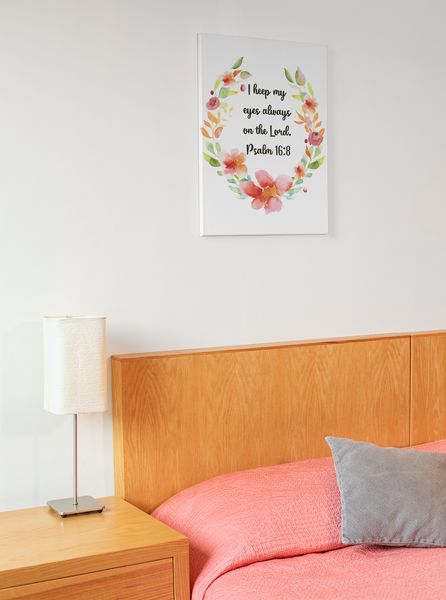 Keep My Eyes on the Lord Bible Verse Art Canvas Print 4 Sizes