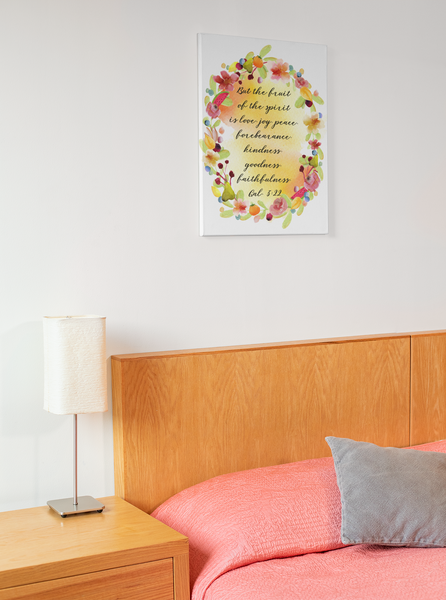 Fruit of the Spirit Bible Verse Art Canvas Print 4 Sizes