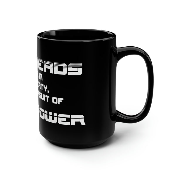 Gift for Gearheads Pursuit Horsepower Black Hot Rod Coffee Mug, 15oz Guys