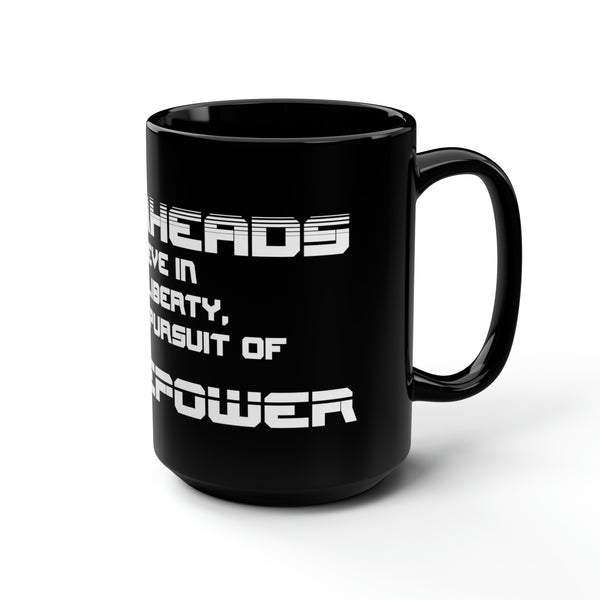 Gift for Gearheads Pursuit Horsepower Black Hot Rod Coffee Mug, 15oz Guys