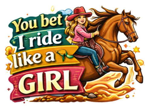 Ride Like a Girl Sticker Equestrian Cowgirl Horse Riding Empowering Journal