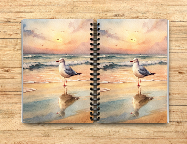 Seagull Beach Journal – 6x9 Lined Notebook or To Do List