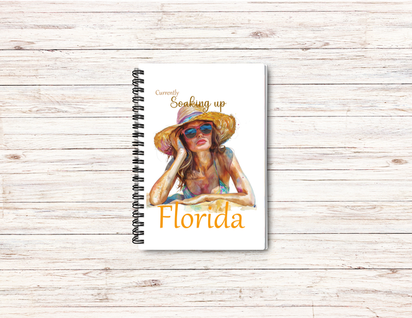 Soaking up Sunshine Florida Journal – 6x9 Lined Notebook or To Do List