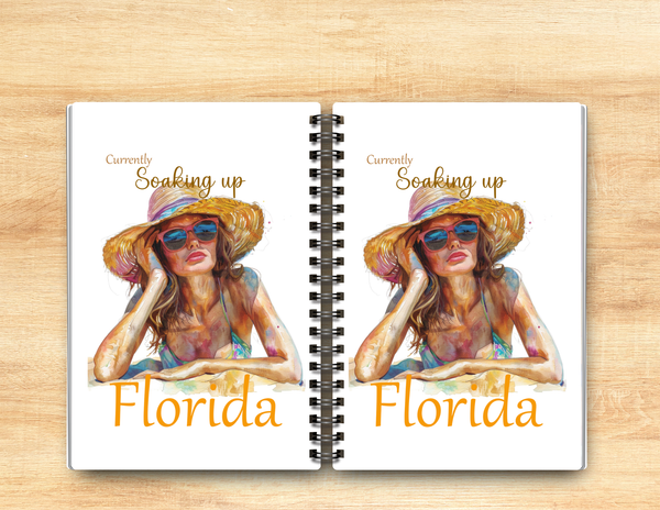 Soaking up Sunshine Florida Journal – 6x9 Lined Notebook or To Do List