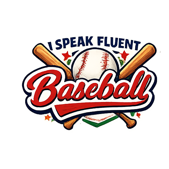 I Speak Fluent Baseball Sticker Funny Baseball Fan Sports Journal Scrapbooking