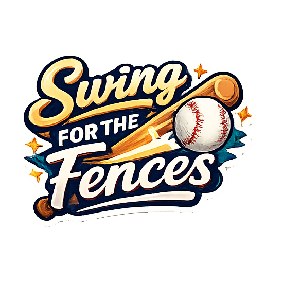 Swing for the Fences Sticker Baseball Motivational Sports Journal Scrapbooking