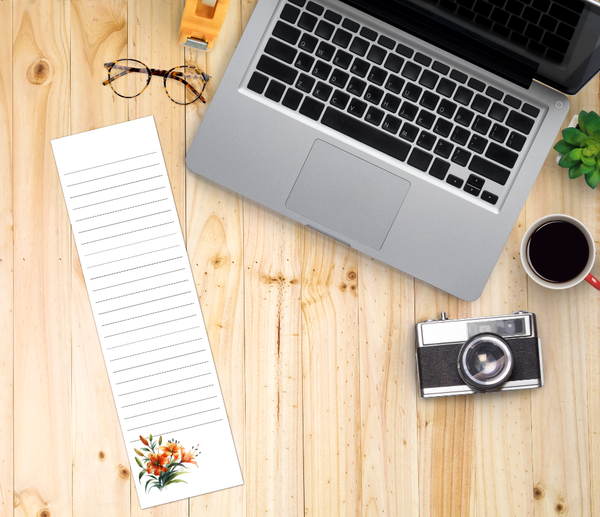 Tiger Lily Notepad Set of 2 | Handmade Floral Stationery