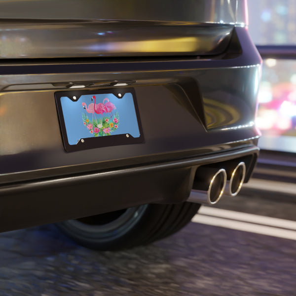 
Pink flamingos front license plate