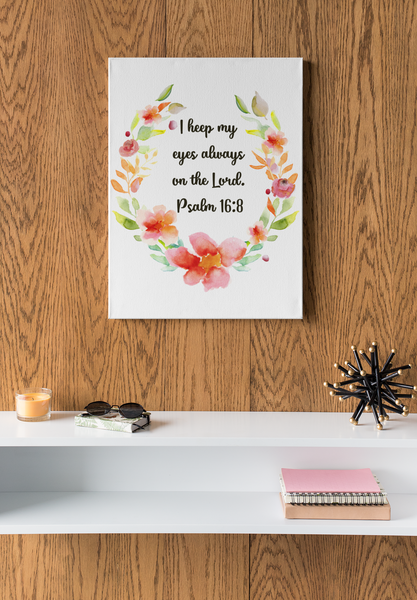 Keep My Eyes on the Lord Bible Verse Art Canvas Print 4 Sizes